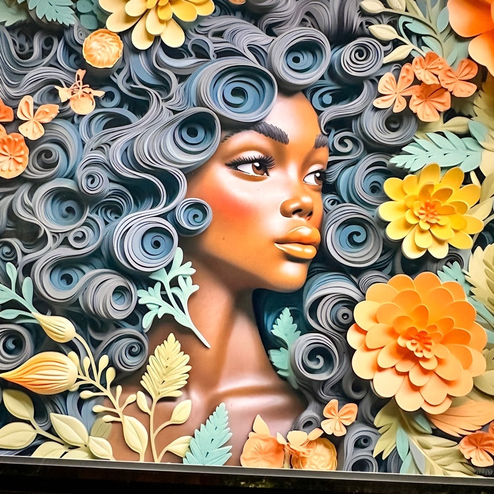 Floral Art Print with Vibrant Colors